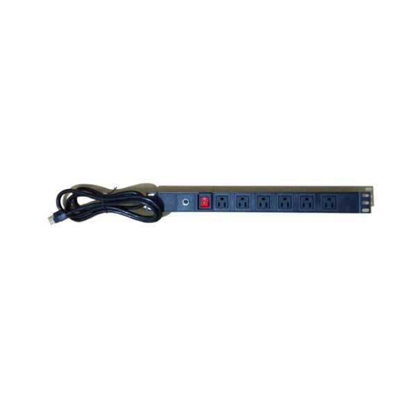 1U 15A 6 Way 19 inch PDU Rackmount USA